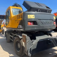 Excavatrice sur pneus Volvo 17 tonnes d'occasion Excavatrice Volvo EW170BLC EW170 EW180 originale suédoise Volvo EW170 pelleteuse