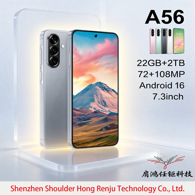 A56 22G+2TB  7.3inch Android 16 After-sales-protection  2026 Latest 5g Android Smartphone Fast Processor Long Battery Life MTK