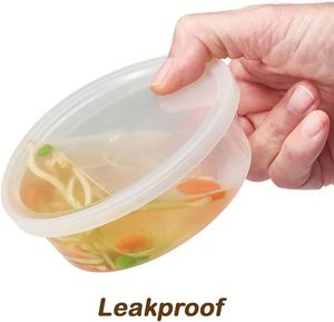 Vaisselle en plastique, petit récipient pratique pour traiteur, 08 oz, PP transparent, compatible micro-ondes, avec couvercle assorti - Product Image 5