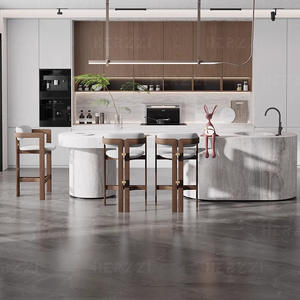 Taburetes de Bar Estilo Europeo Moderno, Cuero de Primera Calidad, Madera de Fresno, Artesanía Premium, Sillas de Bar de Cocina de Lujo, Duraderas SOAN - Product Image 4