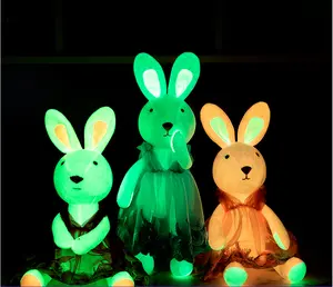 Luminoso Bagliore nel Buio Farcito Coniglio di Peluche Giocattoli Della Ragazza per San Valentino