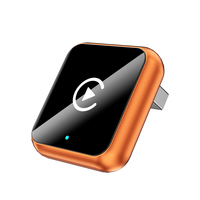 Último Modelo de Carplay Inalámbrico para Auto, Mini Carplay USB con Pantalla de Vidrio Metálico Naranja, Compatible con Android Auto
