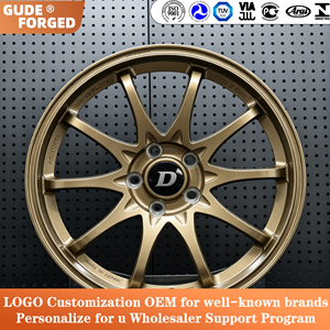 Jantes de voiture de tourisme GUDE forgées sur mesure en or style CE28SL pour <span class=keywords><strong>GR</strong></span> Yaris Civic TypeR WRX STI GR86 BRZ BMW Golf Audi - Product Image 1
