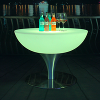 Table basse moderne avec télécommande, changement de couleur RVB, mini table de bar, table basse en plastique de luxe, petit meuble LED