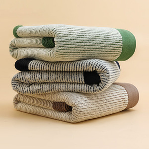 Pure Cotton Bath Towel 34x74 Cm Fluffy Soft Absorbent Rectangle Towel For Men Women Household Use - Product Image 2