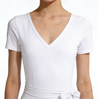 Maillot de Danza para Mujeres y Niñas |   Maillot de Ballet de Terciopelo para Danza, para Actuaciones y Clases |   Diseño Elegante de Corte Alto