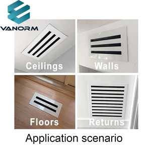 <span class=keywords><strong>14x14</strong></span> hiện đại AC Vent bìa trang trí Trắng Air Vent tiêu chuẩn tuyến tính khe khuếch tán đăng ký lưới tản nhiệt cho Trần Tường & sàn - Product Image 4