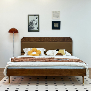 <span class=keywords><strong>Lit</strong></span> plateforme vintage KMJ de style milieu du siècle, <span class=keywords><strong>lit</strong></span> king size en bois, lits simples pour adultes - Product Image 2