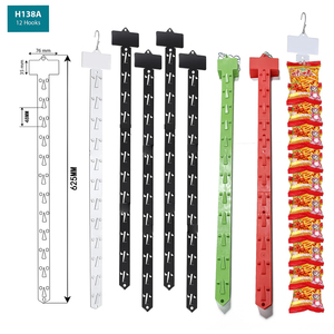 Retail 12 <b>Hook</b> <b>Display</b> Merchandising Supermarkets Plastic Hanging Clips Strips - Product Image 1