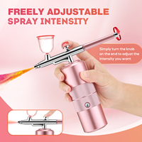 Mini aérographe sans fil Kit Nano Pistolet de pulvérisation pour cheveux Ongles Décoration de gâteau Maquillage-ABS Rechargeable Peinture Aérographe Compresseur