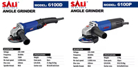 Meuleuse d'angle électrique SALI 750W 100mm 11000 tr/min avec broche M10, verrouillage de la broche et protection de sécurité pour la découpe et le meulage du métal