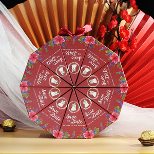 Scatola Regalo Pieghevole in Carta per Caramelle Nuziali con Design Creativo Personalizzato, Scatola Triangolare per Pezzi di <span class=keywords><strong>Torta</strong></span> - Product Image 3