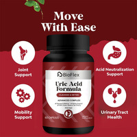 Capsules de complément alimentaire pour la santé des reins, détoxifiantes, en gros, OEM, marque privée, capsules complexes avancées pour l'acide urique avec vitamine B6