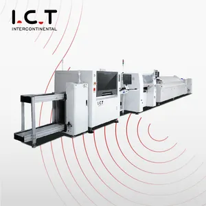 خط تجميع ألواح الدوائر المطبوعة (PCB) الآليّ، خط إنتاج SMT أوتوماتيكيّ بالكامل، خط تجميع ألواح الدوائر المطبوعة (PCB) الآليّ، حلاً جاهز لخطّ SMT عالي السرعة