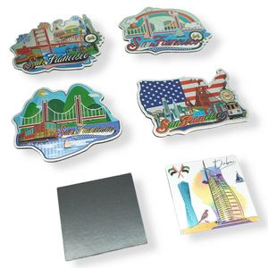Oferta Especial Buen Precio Diferentes Países Recuerdos de Lámina Metálica Imán para Refrigerador de Dubái - Product Image 4