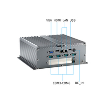 Computadora Industrial Integrada Sin Ventilador Intel D2550 BOX PC 2LAN 6COM 6*RS232 6USB LPT Con 1 Ranura de Expansión PCI