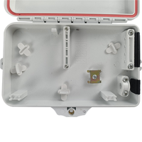 Kotak distribusi FTTH luar ruangan tahan air IP65 4-Core dengan Splitter PLC untuk jaringan FTTX/4G
