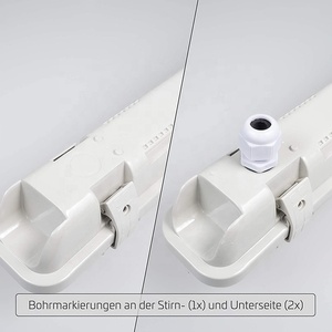 Tube LED Lumière du Jour IP65 Étanche à l'Humidité Lumière Tri-étanche avec Détecteur de Mouvement 7.5W Lampe de Secours Étanche pour Entrepôt - Product Image 3