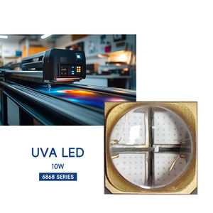 Perles de lampe <span class=keywords><strong>LED</strong></span> <span class=keywords><strong>UV</strong></span>-A à lumière noire SMD6565 6868 UVA 10W 385nm/395nm Puissance optique 4000-4500mW/4100-5000mW 6V-7V 1500mA 2A Max 60DEG - Product Image 1