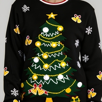 Pull de Noël rouge pour femme, col rond, manches longues, tricoté, pull de fête, vêtements décontractés d'hiver