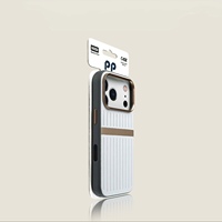 Coque de protection intégrale créative haut de gamme en alliage d'aluminium rayée compatible iPhone 17 et 16 Pro Max XP1543 – Nouveauté