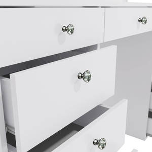 Ensemble de meubles de <span class=keywords><strong>chambre</strong></span> à coucher pour adultes 2024, table de maquillage en cuir, coiffeuse en <span class=keywords><strong>bois</strong></span> - Product Image 4