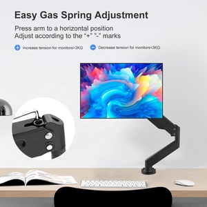MD8 17 "-32" 10kg <span class=keywords><strong>Bras</strong></span> de moniteur simple à ressort à gaz économique <span class=keywords><strong>Support</strong></span> de bureau <span class=keywords><strong>Support</strong></span> d'écran de moniteur noir <span class=keywords><strong>Support</strong></span> pour <span class=keywords><strong>ordinateur</strong></span> <span class=keywords><strong>Support</strong></span> VESA - Product Image 4