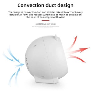 เครื่องทำความร้อนพื้นที่เซรามิก PTC แบบพกพาที่มีเทอร์โมสตัทนความร้อนไฟฟ้าน่ารักขนาดเล็กสำหรับในบ้านสำนักงานบ้านพัดลมตั้งโต๊ะ - Product Image 3