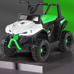 Bici Elettrica da Spiaggia per Bambini, Anti-Ribaltamento, Fuoristrada, Telecomando, Quattro Ruote in Plastica con Sedile per Bambini da 2 a 4 <span class=keywords><strong>Anni</strong></span> - Product Image 1