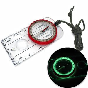 Multifuncional luminoso impermeable acrílico placa base brújula mapa escala regla brújula magnética actividades al aire libre puntero - Product Image 1