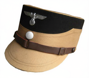 Édition limitée, fabriqué en usine, casquette allemande de la Seconde Guerre mondiale, modèle WW11 VISOR SA Kepi SHAKO, chapeau noir - Product Image 1