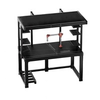 Plataforma de Trabajo de Seguridad con Tablero Colgante para Taller Mecánico, de Aleación de Aluminio ESD Negra con Superficie de Mármol