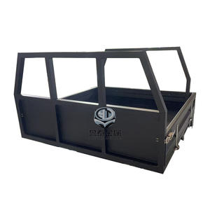 Plateau Ute en aluminium à double cabine supplémentaire simple et personnalisée de 1880mm avec boîte à outils conique à tiroir gigogne et garde-boue pour auvent de camionnette - Product Image 3