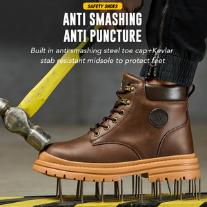 <span class=keywords><strong>Scarpe</strong></span> <span class=keywords><strong>Antinfortunistiche</strong></span> <span class=keywords><strong>Nere</strong></span> con Tomaia in Microfibra, Suola in Gomma, Punta in Acciaio, Impermeabili, Traspiranti, Unisex per Edilizia e Fabbrica - Product Image 3