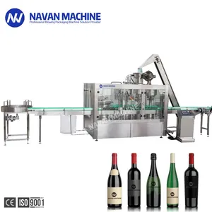 Máquina de llenado de licor automática 3000BPH Máquina embotelladora de bebidas alcohólicas de whisky de vodka embotellada de vidrio completamente automática