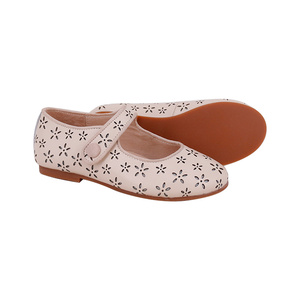 Scarpe in pelle per bambini piccoli per ragazze scarpe eleganti per bambini cinturino con bottoni Perforation Flats Sweet Princess Mary Jane Shoes - Product Image 5