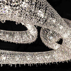 Superskylite Modern LED Pendant Chandelier Personalizable Big Round Silver para iluminación de hotel - Product Image 6