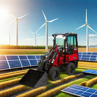 Vente flash : Moteur diesel Perkins Euro V, moteur hydraulique importé Bosch 4x4 WL25, mini-chargeuse frontale articulée, 18,4 kW, 0,4 m³