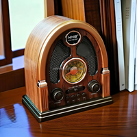 ELETREE Enceinte sans fil de style vintage pour la maison, radio AM FM SW à ondes courtes rechargeable avec son stéréo