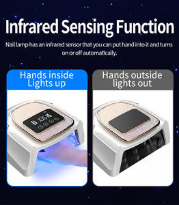 Profession elle kabellose <span class=keywords><strong>LED</strong></span>-Nagel lampe Hochleistungs-wiederauf ladbarer UV/<span class=keywords><strong>LED</strong></span>-Trockner Smart Sensor 3 Timer Kunststoff US-Gel-Maniküre Perfekt - Product Image 5