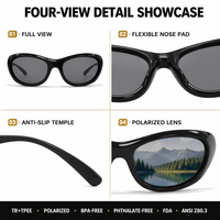 Lunettes de soleil souples pour enfants les plus vendues, avec logo personnalisé, monture souple, verres polarisés TAC