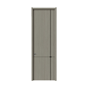 Puerta Interior Tradicional de MDF con Diseño de Molduras Doradas, Acabado de Superficie Pulida, Apertura Manual - Product Image 5