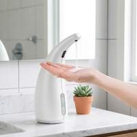 Distributeur automatique de savon liquide moderne en plastique ABS 400 ml, 16 styles, double capteur infrarouge sans contact, étanche, pour usage hôtelier