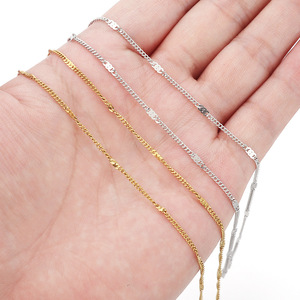 Collar de Acero Inoxidable, Chapado en Oro de 18k, Cadena de Clavícula de Acero Titanio en Forma de U, Accesorio de Joyería para Regalo - Product Image 2