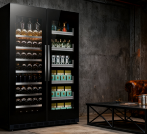 NE-387ทำความเย็นเครื่องดื่มไวน์แบบสัมผัสประตูกระจกหนาเป็นมิตรกับสิ่งแวดล้อมความจุขนาดใหญ่ทนต่อการสัมผัส - Product Image 3