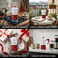 Cafetière expresso Kingze Classic Style italien Portable 3/6/9 tasses en aluminium Moka Pot nouveau Design pour un usage professionnel