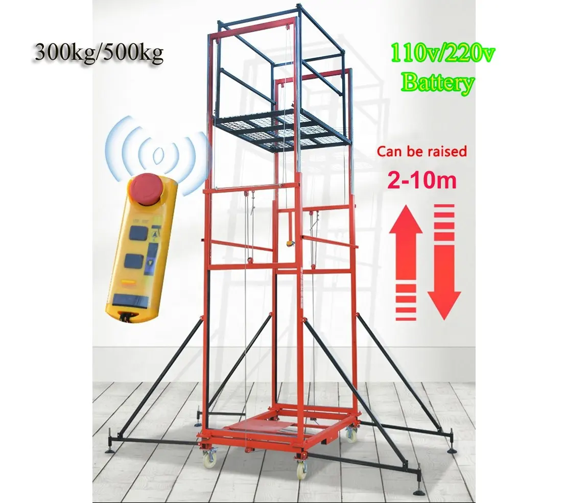 500kg 6m télescopique pliant électrique échafaudage portable sûr personnalisable mobile hydraulique plate-forme élévatrice à ciseaux