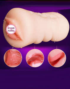 Support OEM/ODM Masturbateur buccal masculin à simulation trois canaux, type Aircraft Cup, avec <span class=keywords><strong>dents</strong></span>, moulage de référence, logo personnalisé - Product Image 1