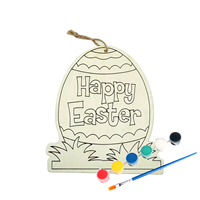 Peinture sur bois de Pâques, lapin en bois à colorier, artisanat en bois à faire soi-même, artisanat en bois non fini