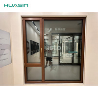 Fenêtre à battant en bois recouvert d'aluminium Huasin Premium avec moustiquaire, design élégant, durable et écoénergétique